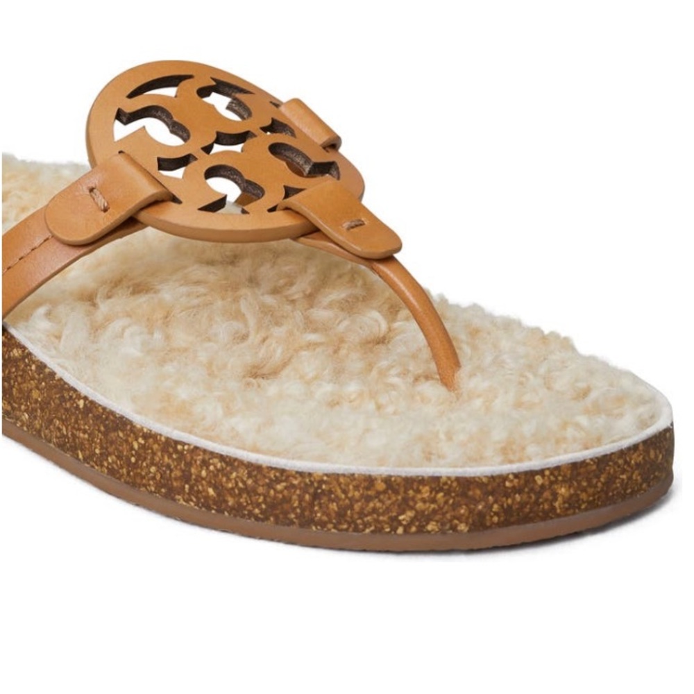 NIB Tory Burch Miller Cloud Shearling Sandals